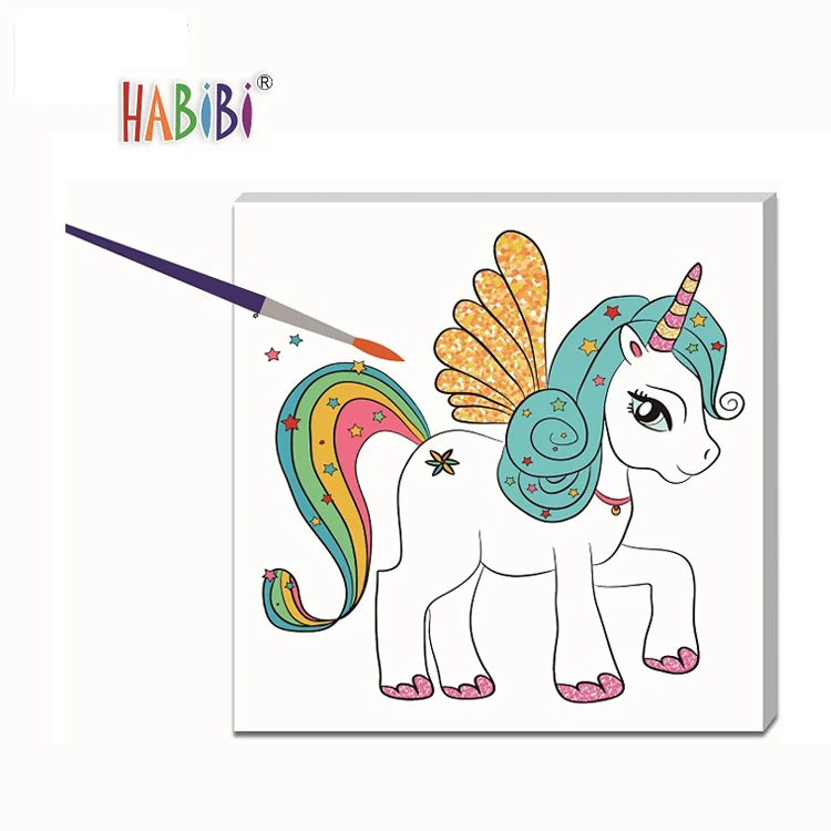 Любимая детская картина ручной работы, холст «сделай сам», детская картина, холст