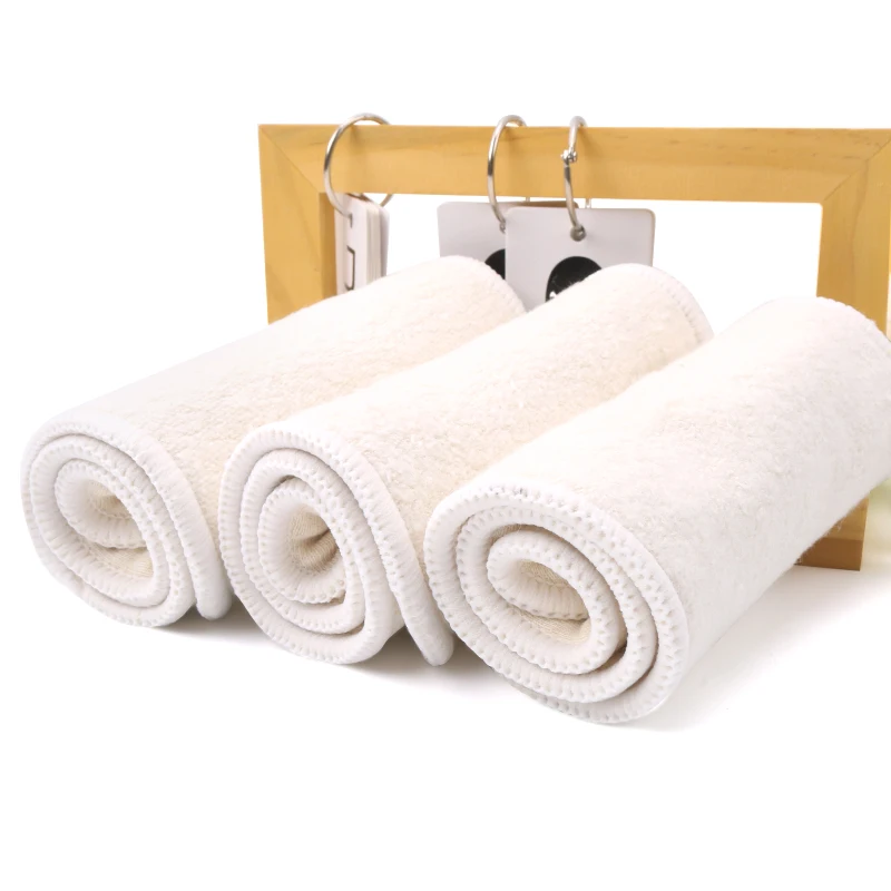 Wholesale High quality Baby hemp cotton insert 4 layer for baby cloth diapers nappies china factory wholesale price