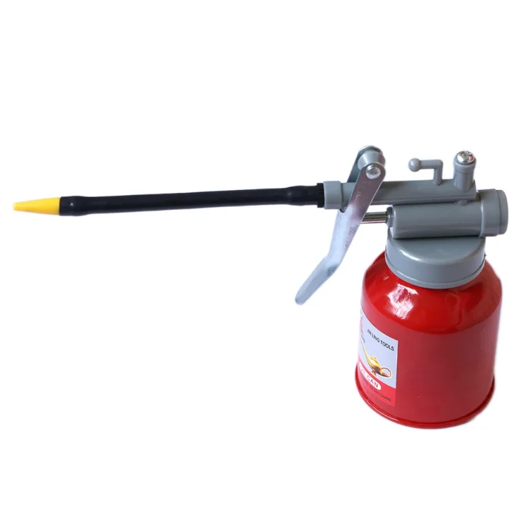 New transparent high pressure pump pistol type oiler 250cc with flexible hose