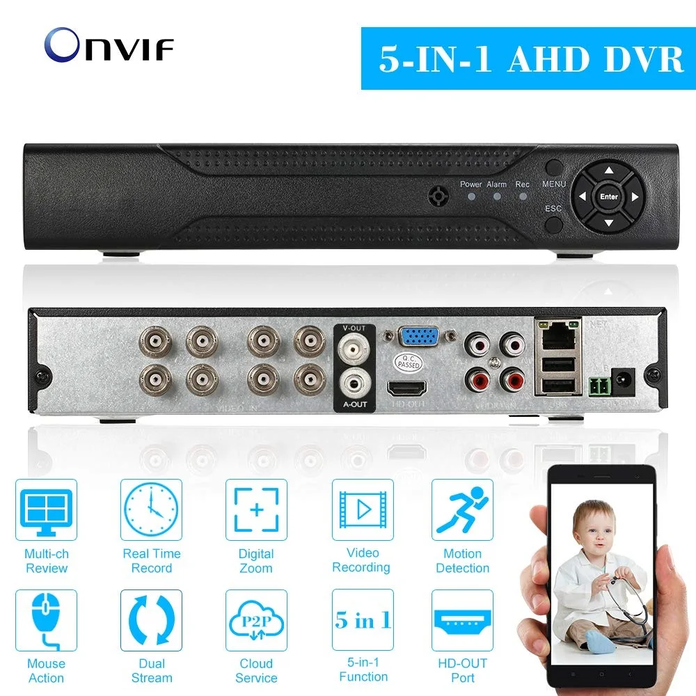  8-канальный сетевой видеорегистратор 5MP CCTV H.265 домашней безопасности системы обнаружения