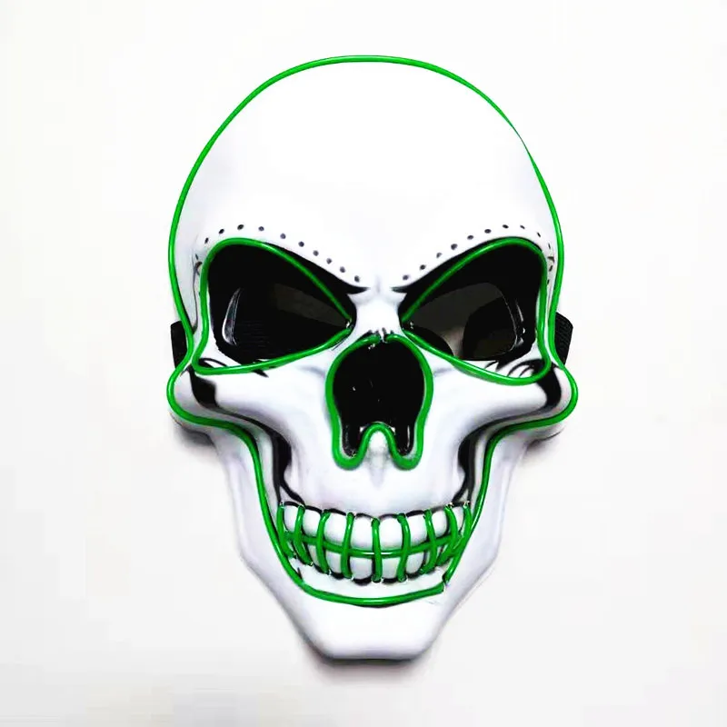 Prom led cool luminous mask Halloween funny scary face mask EL cold light creative mask