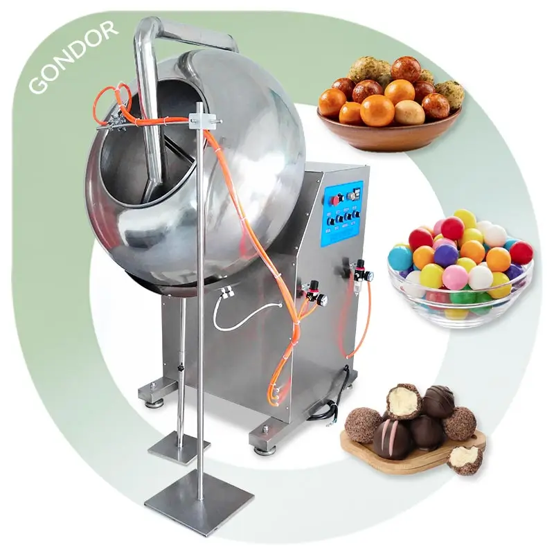 Seed Coater Caramelized Sugar Almond Confectionery Peanut Coating Pan Chocolate Sugar Coater Machine