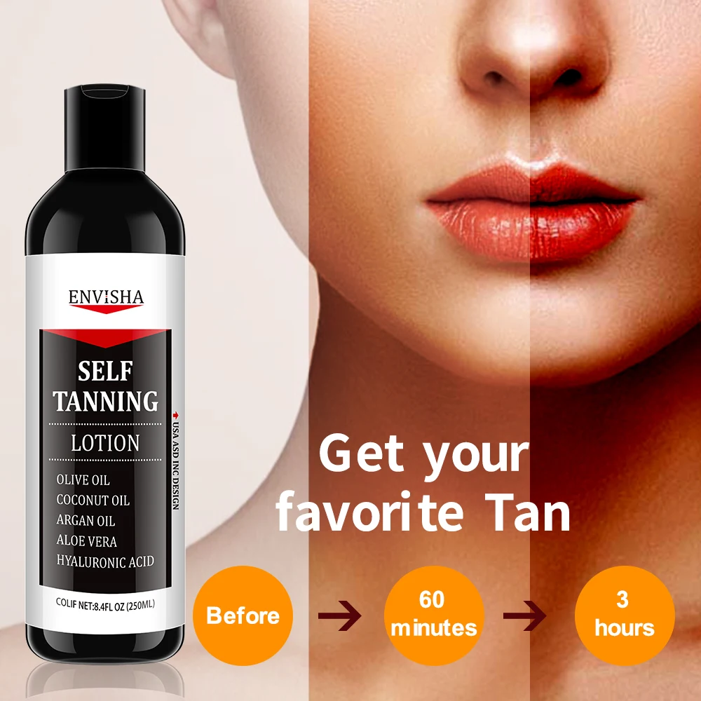 Organic Vegan Tanning Lotion Gel UV Sun Protection Body Bronzer Skin Care Moisturizing Browning Product Tanning Cream Lotion