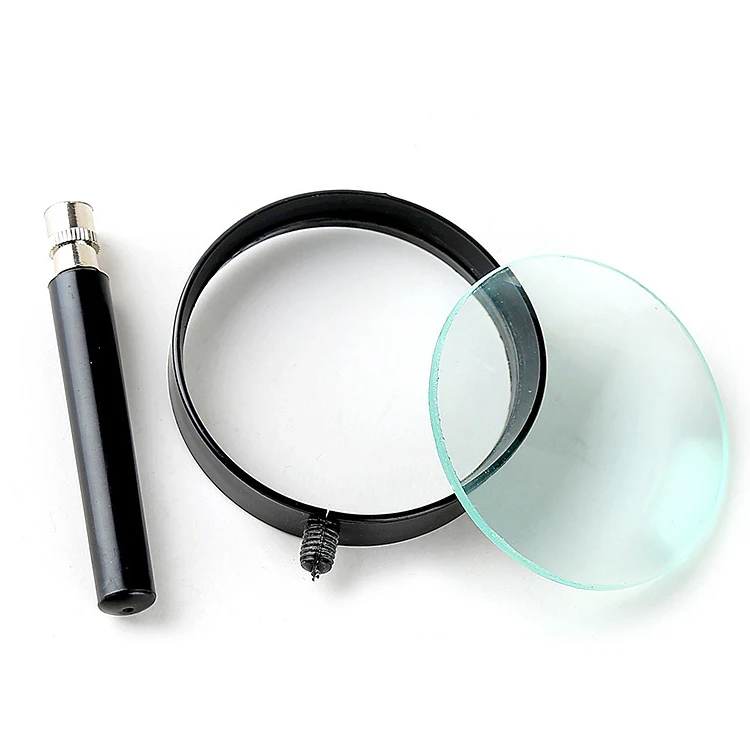75mm Semi-metal Portable Handheld Reading Magnifier Glass Lens Magnifier Wholesale