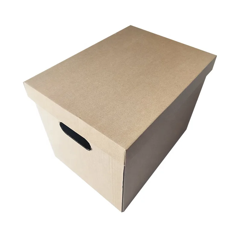 ZY Packaging office File Storage Boxes Standard Assembly cartons Lift-off Lid packaging box for Letters Legal report brown boxes