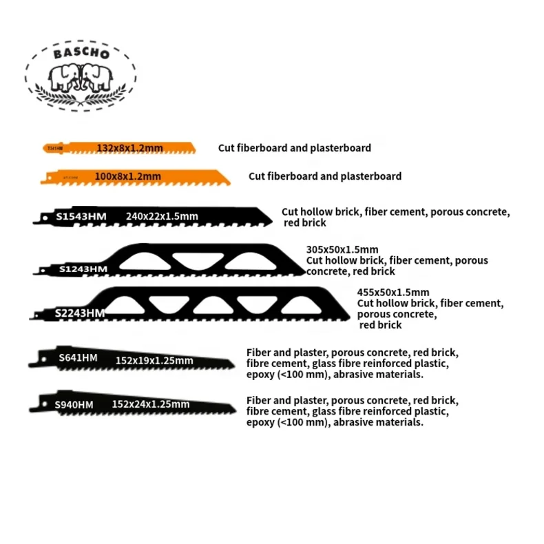 
Multi use S956XHM carbide tct tip reciprocating saw blade for wood with nail 