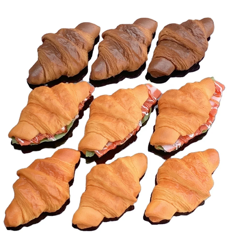 Croissant Lovers Bakery Fresh Snack Props Moon Shape Dough Butter Flour Sugar Fake Food Yeast House Crusty Bake Artificial Model