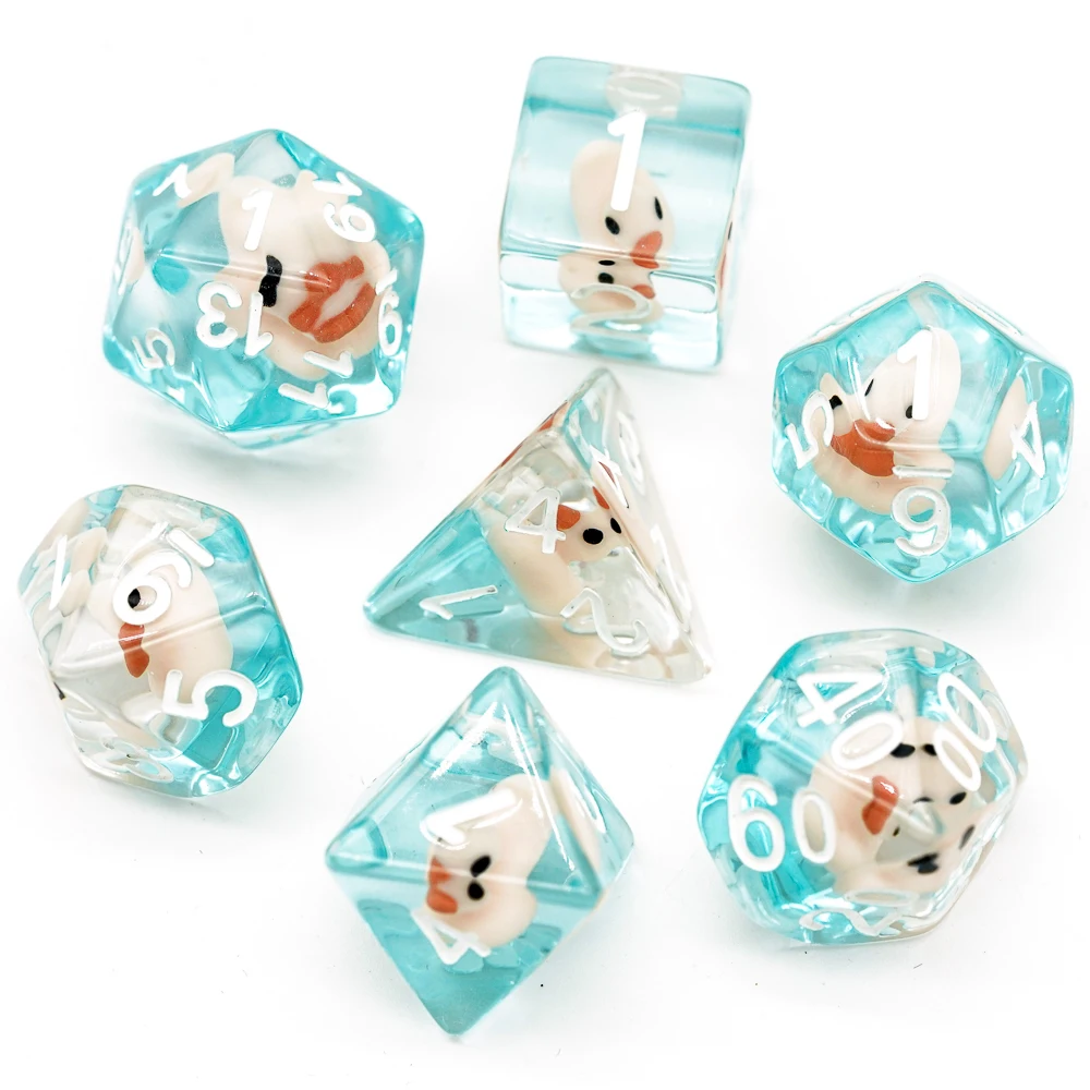 
Resin Custom Made Duck 10 sided dice for RPG DND Gaming  (1600200868278)