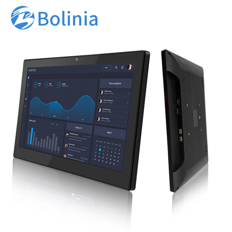 Factory 13.3 inch IPS 1920*1080 industrial all in one Touch PC panel computer with Android RK3288 2G+16G OEM wifi GPS RS232