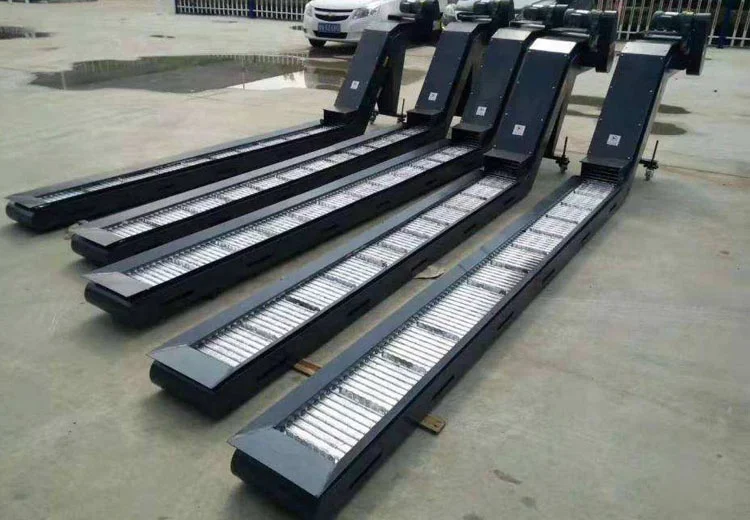 CNC machine hinged belt steel chip conveyor