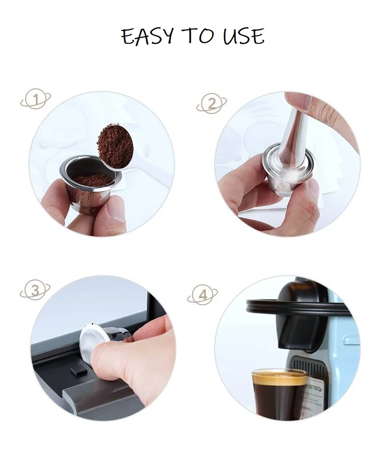 Wholesale Price Factory Direct Sales 304 Stainless Steel Advanced Empty Coffee Capsules