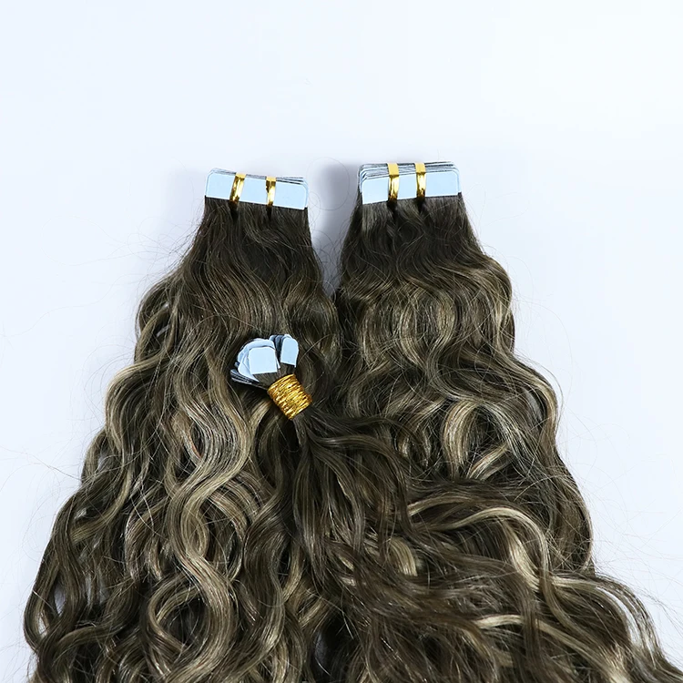 12A invisible tape in hair extensions 100 Raw virgin human hair extensions i tip u tip tape-ins hair double drawn 40pcs/set