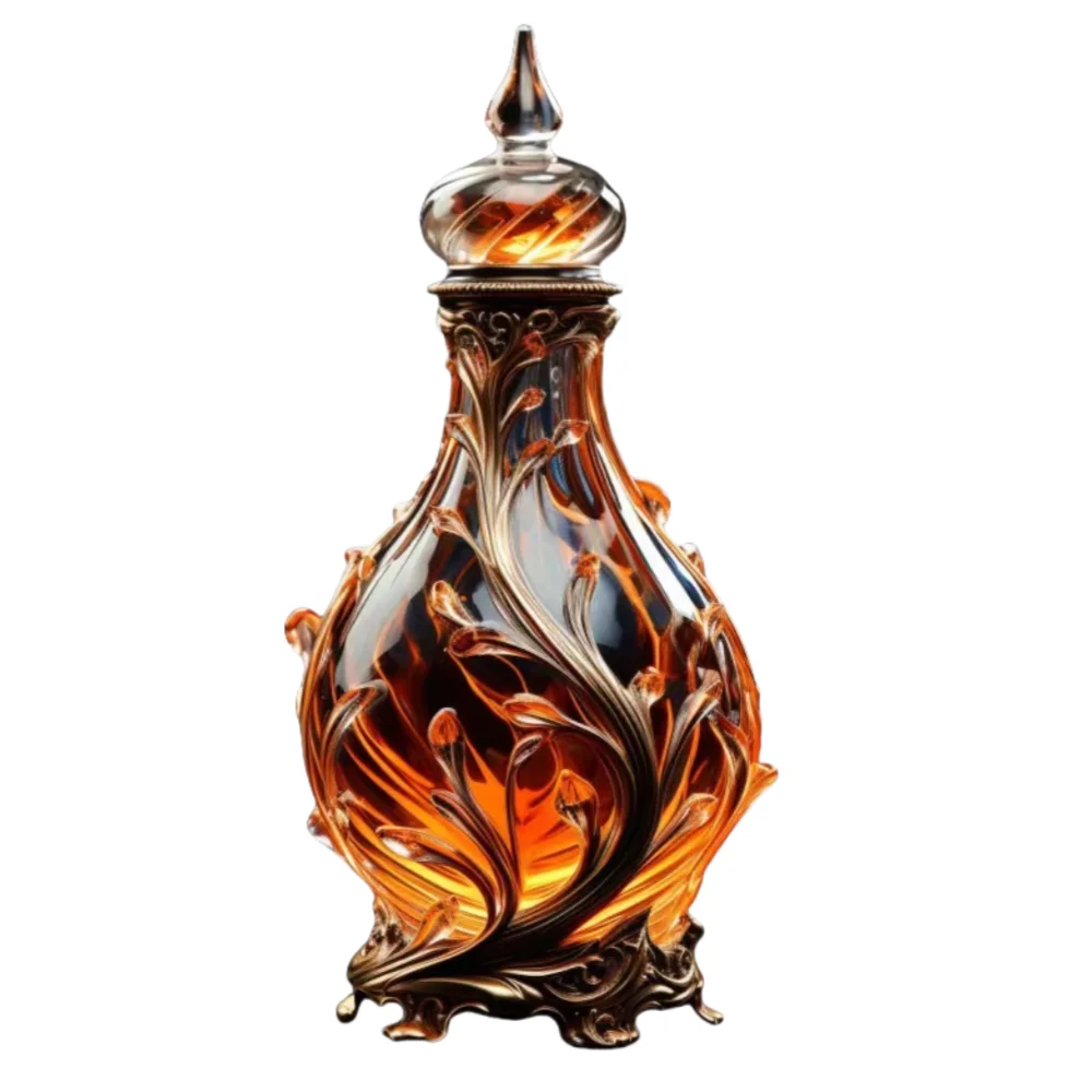 15ml European Middle East Dubai Metal Alloy Patented Sunflower Perfume Bottle Glass Essential Oil Art Home Bottles Gift