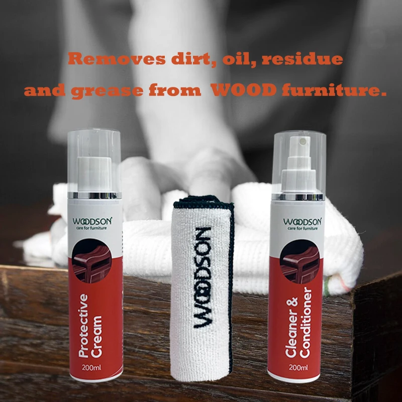 Wood Cleaner Spray and Polish Wood Beeswax Protective Cream Wooden Furniture Surface Cleaner