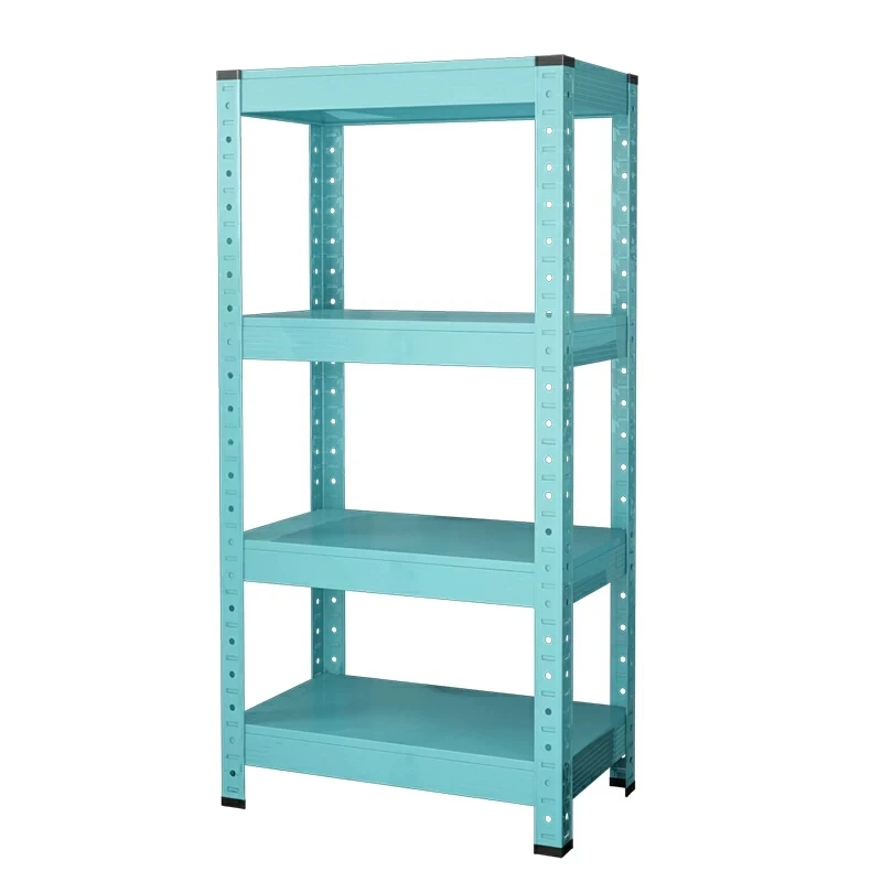 Boltless Shelves Storage Rack Easy Install Shelf Low Prices 4 Layers Colorful Steel Warehouse Rack