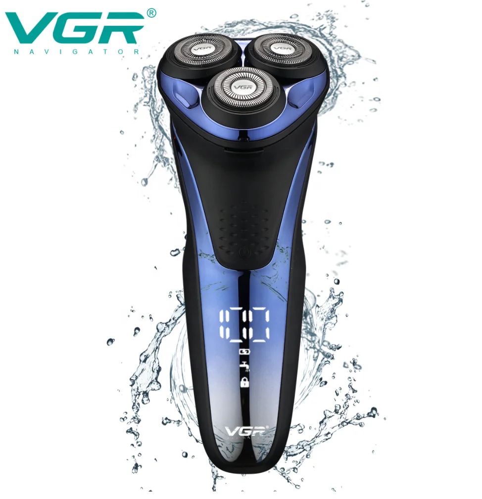  Оригинальная VGR V306 профессиональная Бритва для бороды электробритвы волос моющаяся бритва IPX7 со светодиодным дисплеем