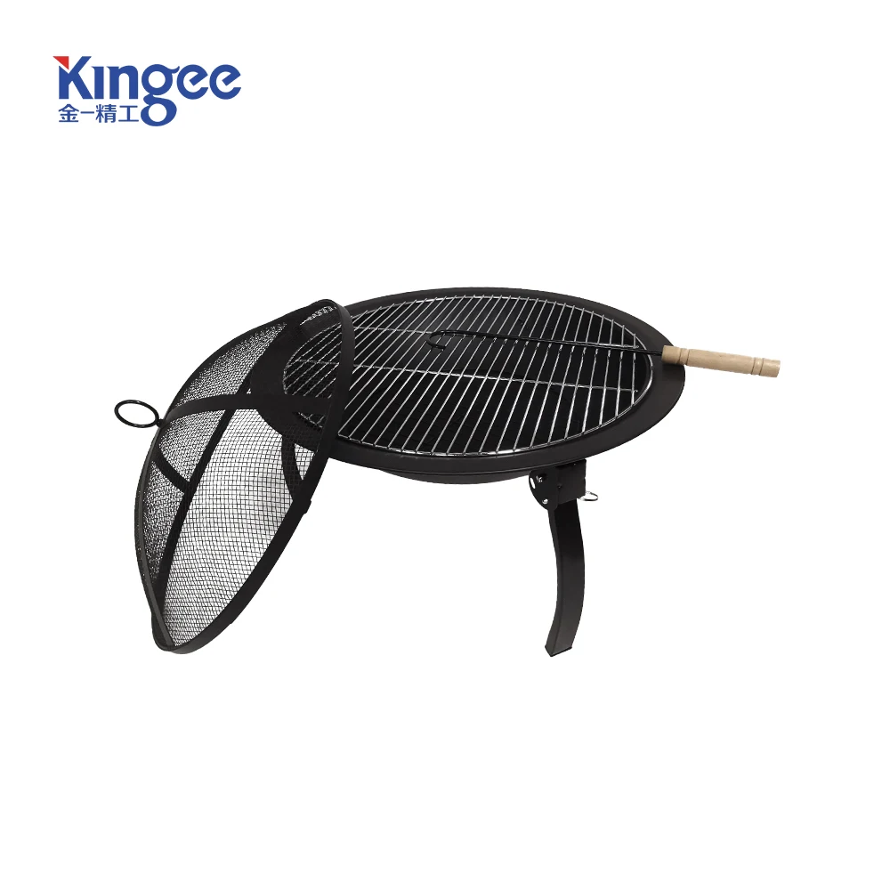Portable 21.5 Inch 3 Feet Outdoor Foldable Fire Pit Charcoal Barbecue Grill