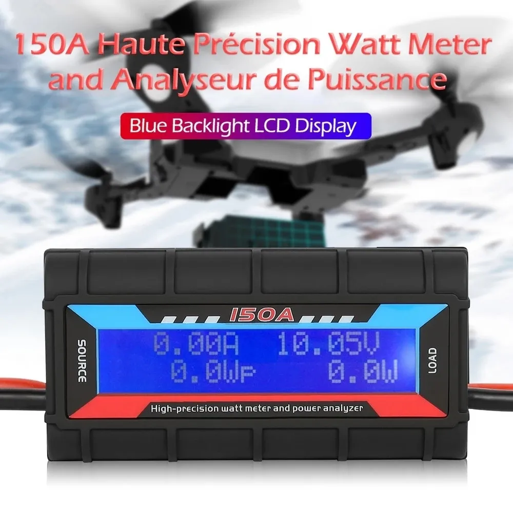 RC 100/150/200A Ватт метр и Мощность анализатор W/Подсветка ЖК-дисплей с высокой точностью Электрический цифровой ваттметр