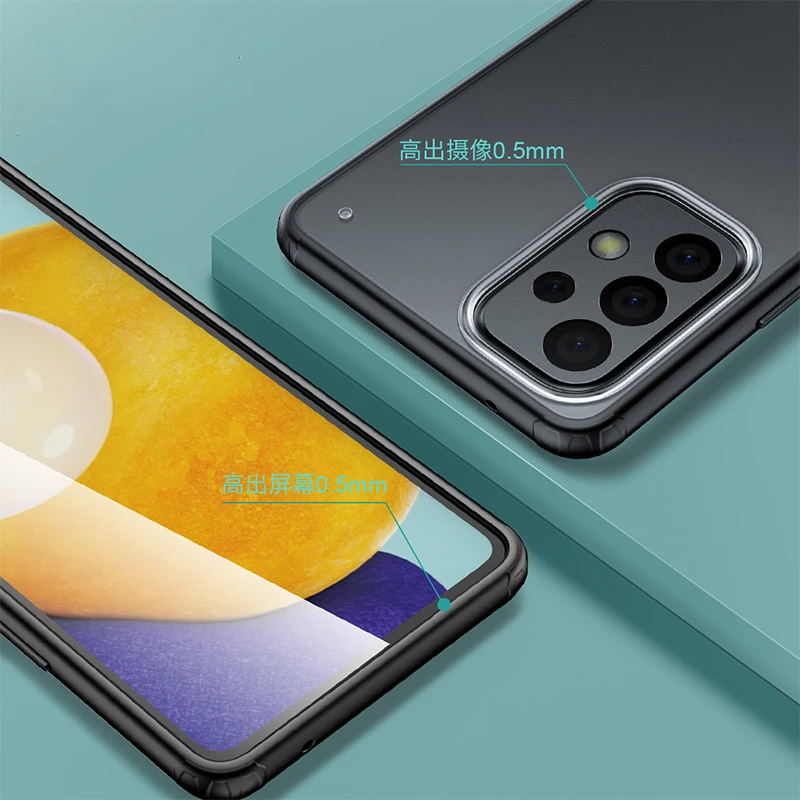 2 In 1 Rubber Plastic Wholesale Mobile Shockproof Crystal Clear Cellphone Case Protective Back Cover for Galaxy S22 Case for A73