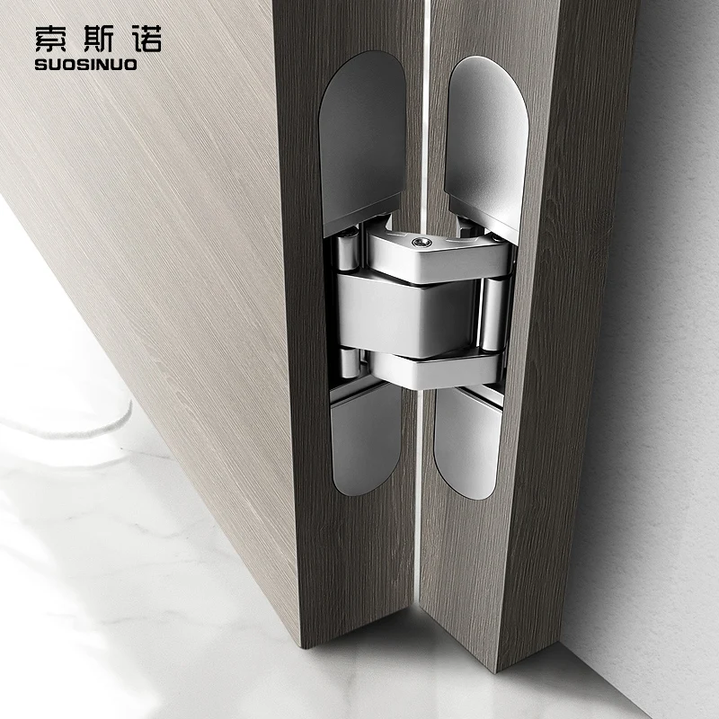 Gorgeous heavy duty wood hidden cross hardware invisible gate hinge 3d adjustable concealed door hinge