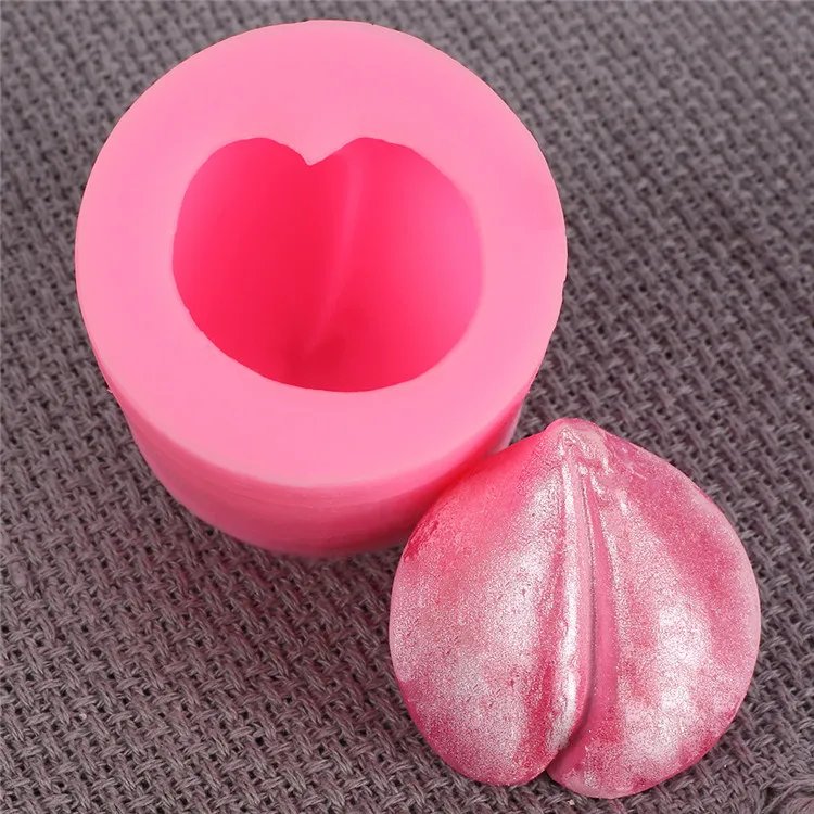 3D Peach Shaped Fondant Silicone Mold Craft Chocolate Baking Mold Mousse Cake Decorating Tools Soap Mould