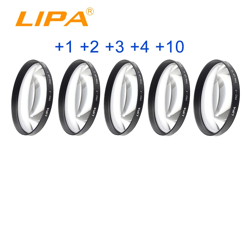  LIPA Close-up Lens Filter + 1 2 4 10 filter