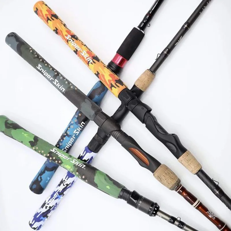 Camouflage fishing rod handle long EVA foam handle diy grips customizable building components cemo
