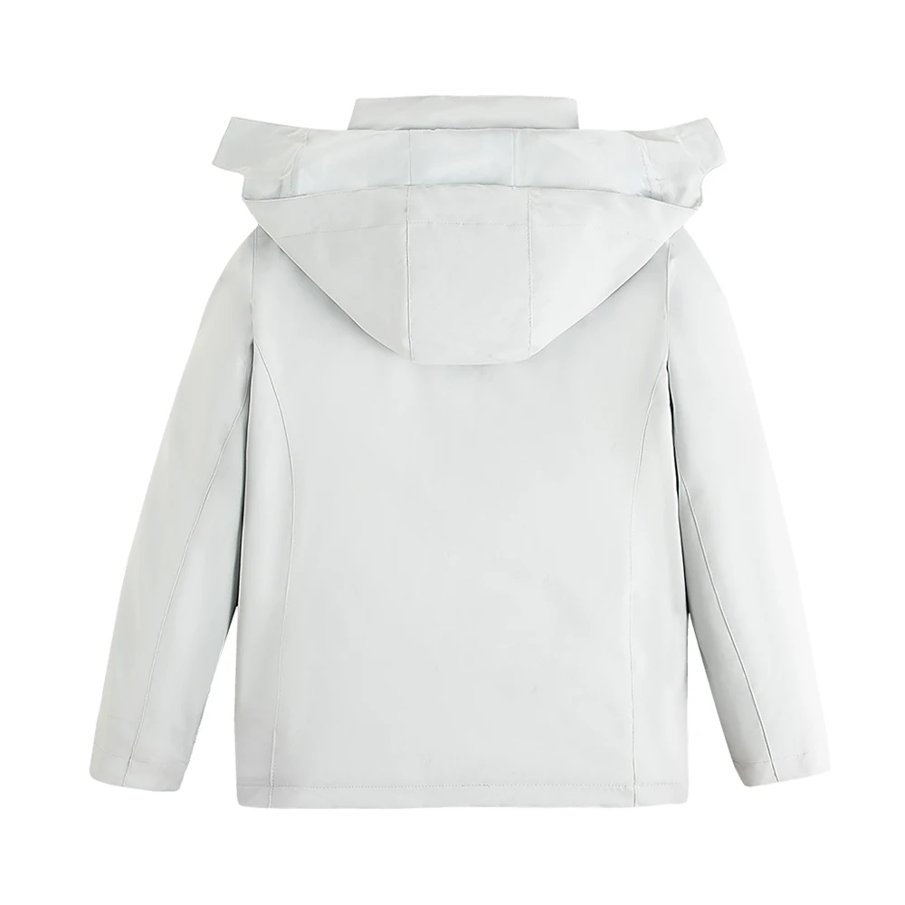 3 IN 1 Winter Wear Assault Jacket Coats White Shell Fabric Hoodiecket Boy down Jacket Puffer with Nylon Pattern Standard Print