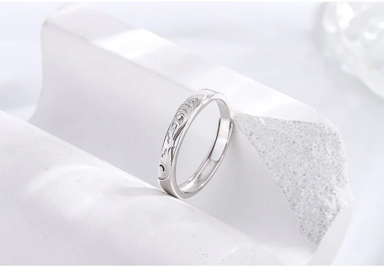 925 sterling silver rings fashion simplicity men and women rings wedding 925 sterling silver adjustable rings