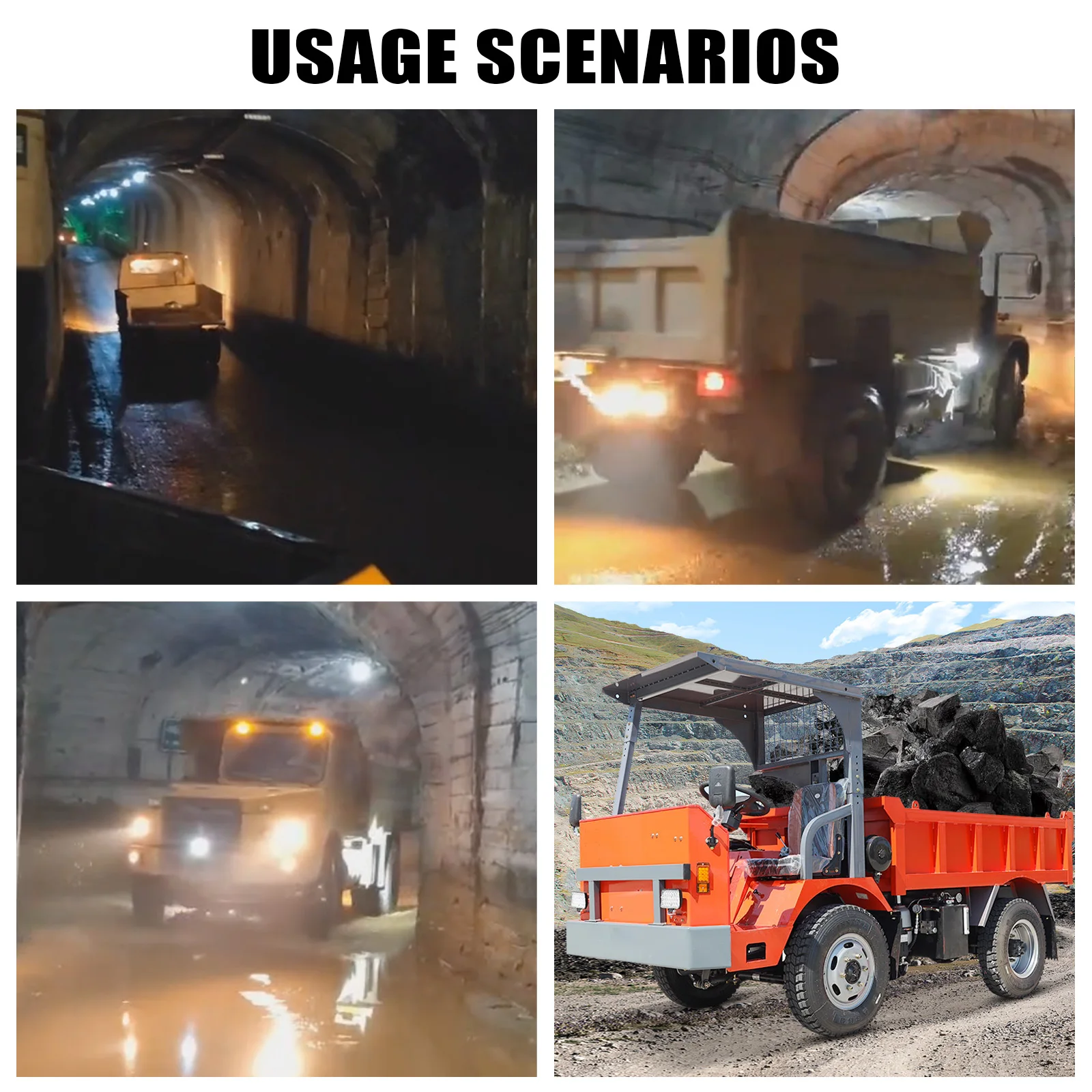 Quarry use dump truck load capacity 5 tons with OTR tires mining tipper