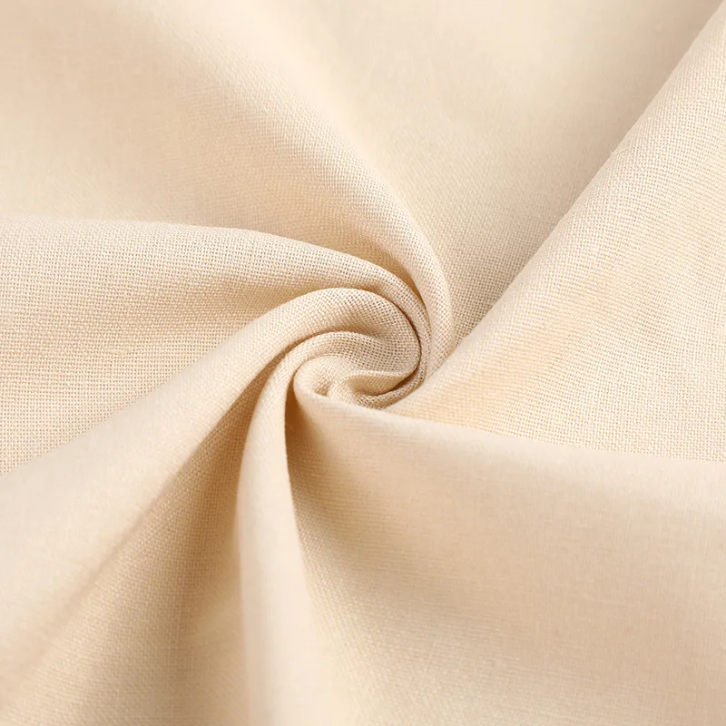 Thickened plain linen viscose fabric for spring and summer ethnic style plain cloth dress luggage inner fabric