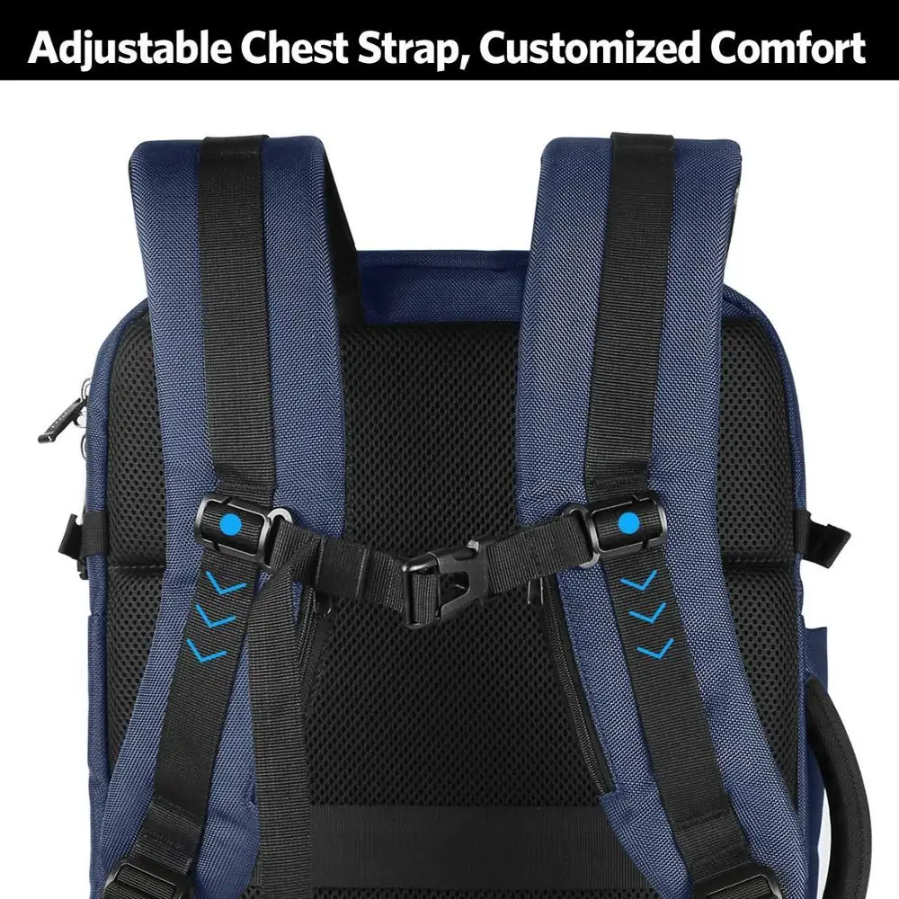 17 inch Laptop Backpack Flight Approved Men travel Backpack Business Bag with luggage belt