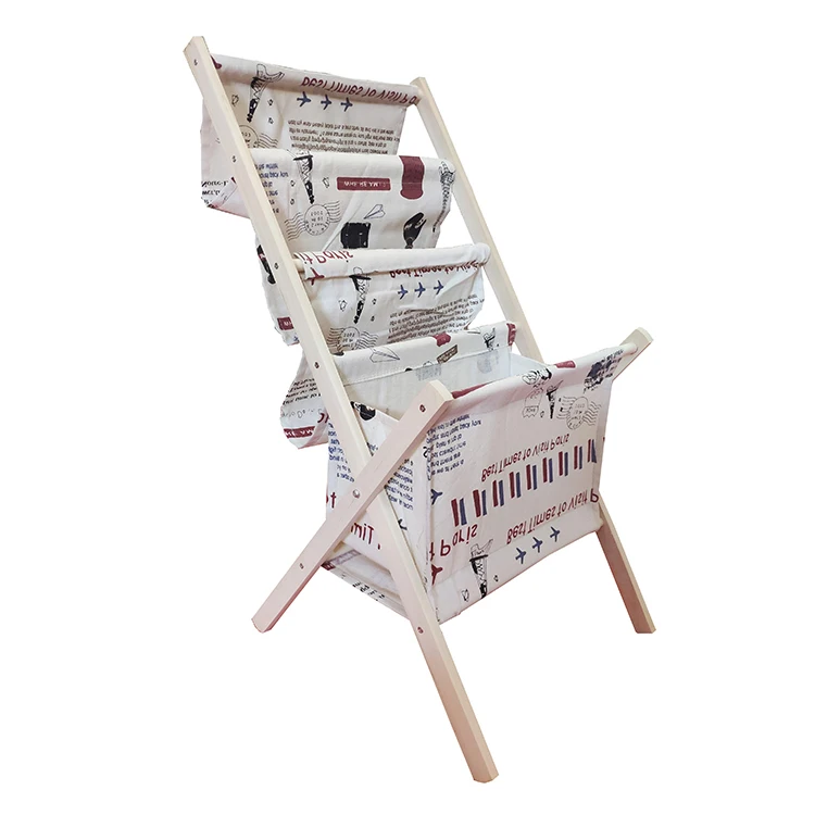 
Wholesale Custom Home Decorative wood magazine organizer rack wooden magazine storage rack 