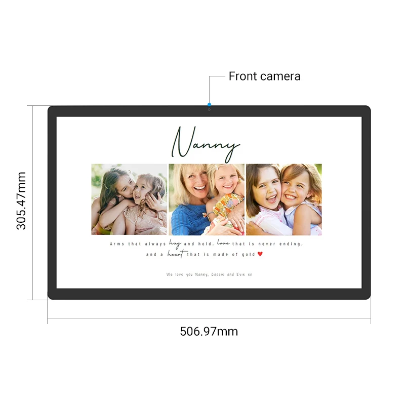 WF3285T 32 inch RK3588S2 Quad Core Photo Frame Digital Calendar Android 13 tablet NFC POE Wall mount tablet digital signage