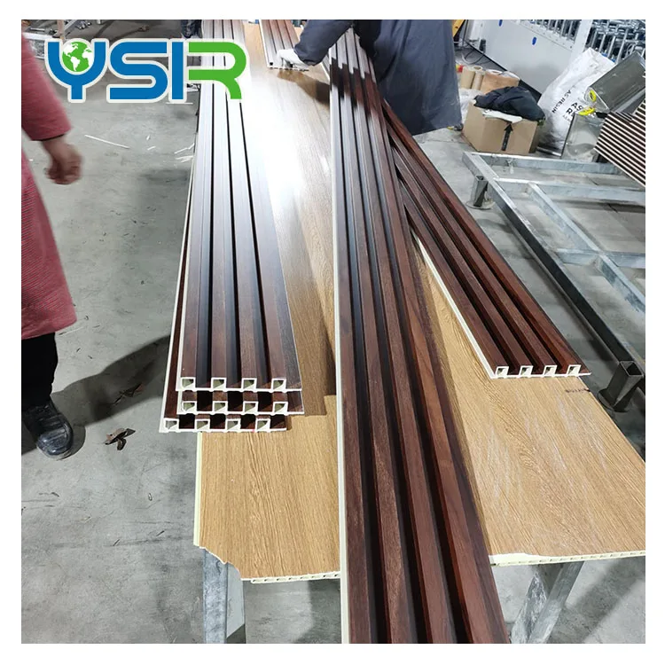 Easy Install Decorative Indoor Interior Decor Cladding Fluted Laminated  Wpc Wall Panels factory