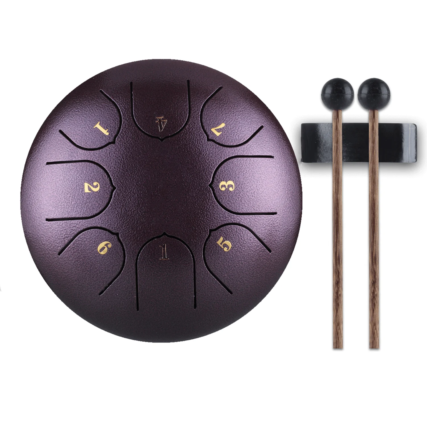 
6-дюймовый 8 тон мини стали язык барабан C-ключ ударного действия бубен и барабанные палочки для звуковой терапии, медитации, язык барабан 