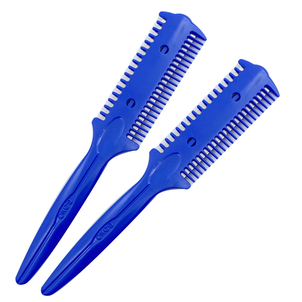 CB1Side Cutting Scissors Hair Cutter Shaper Double Edge Razors BladesSlim Haircuts Cutting Tool Trimming Razor  Comb