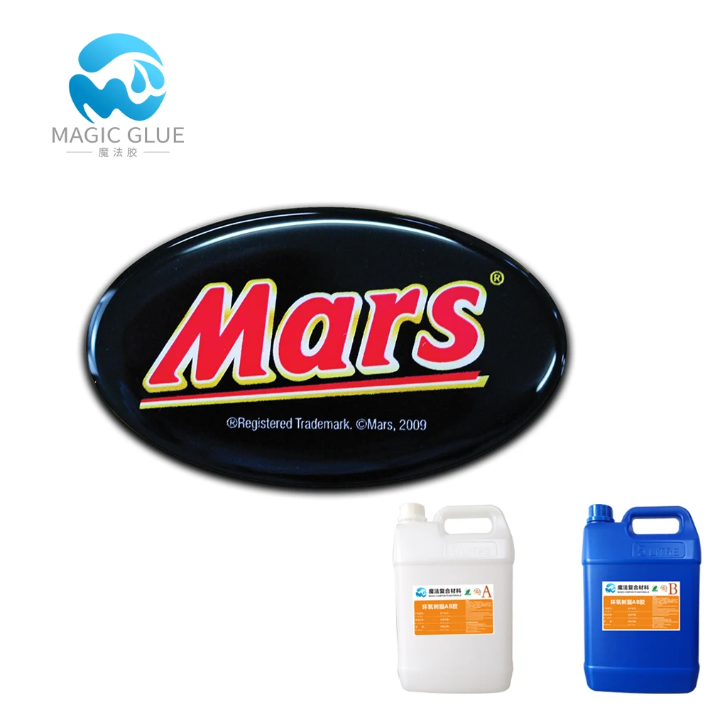 Industrial Non Toxic Clear Flexible Epoxy Doming Resin For Nameplate/Card Coatin