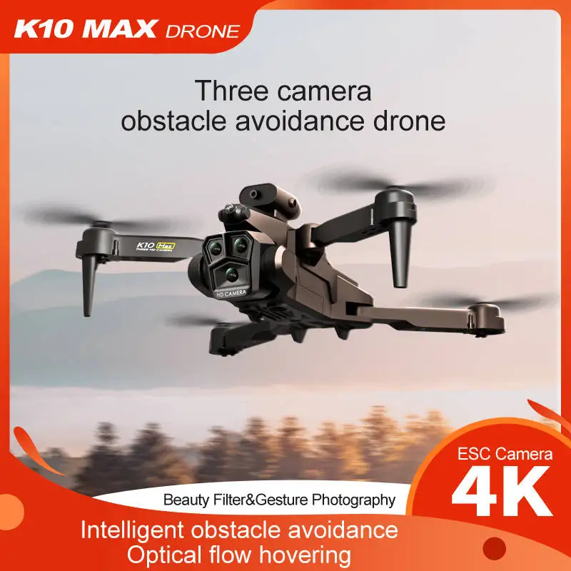 JHD K10Max Drone 8K Professinal With Three Camera Intelligent Optical Flow Localization Obstacle Avoidance WIFI FPV Dron kid toy