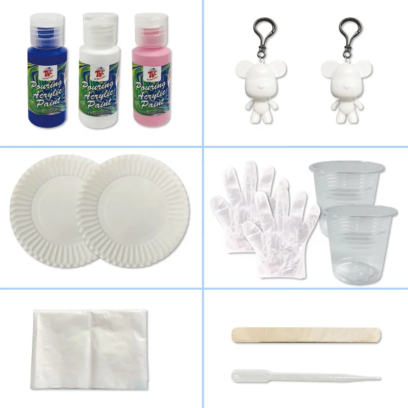 Лидер продаж, художественное ремесло, Подарочная модель, украшение, жидкий медведь, самодельный медведь ручной работы, жидкий медведь, брелок, жидкий медведь для розлива краски, набор