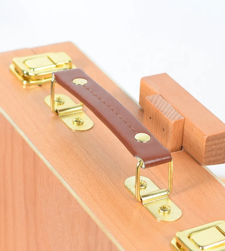 Hot Sale Artist Sketching Box Portable Desktop Storage Table Easel  Wooden