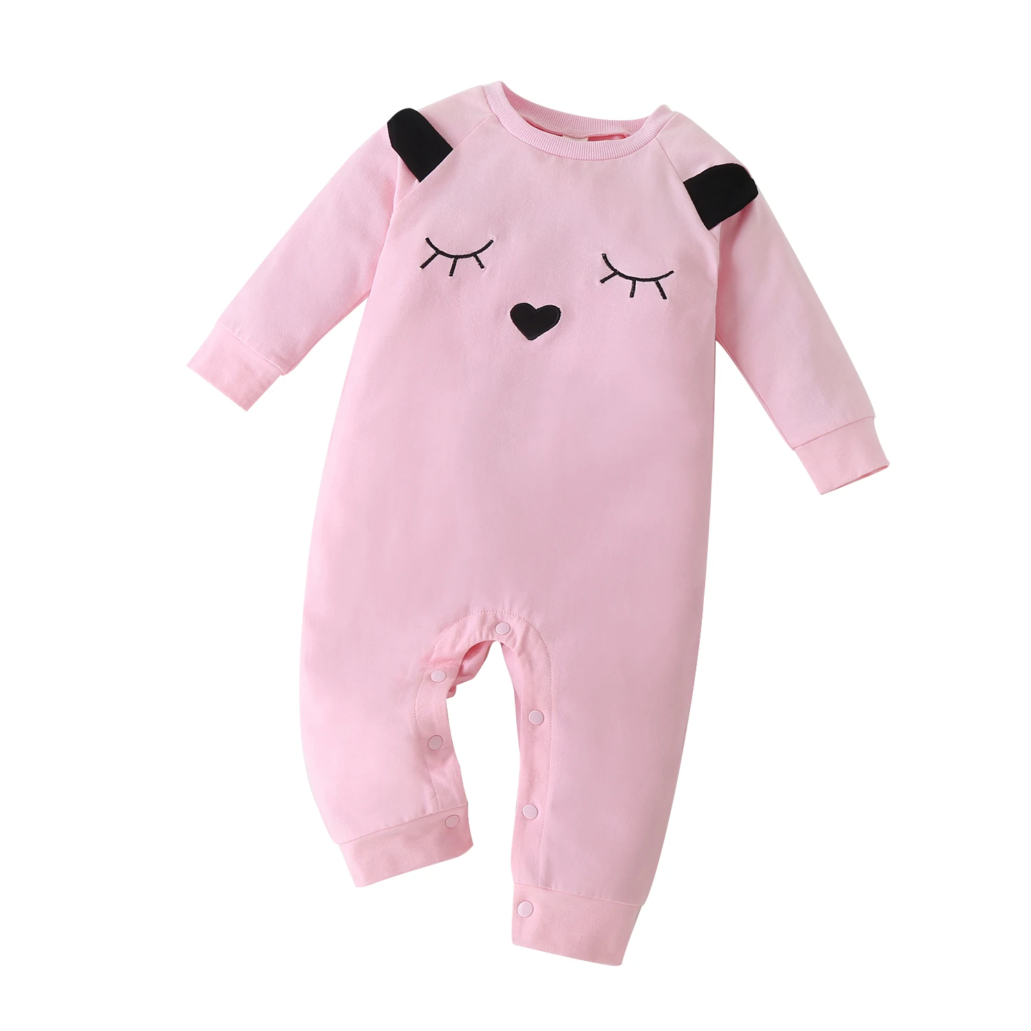 
Toddler Outfit Infant Winter Jumpsuit Snap-Button Cotton Bodysuit Pink Baby Girls Hello-Kitty Romper 