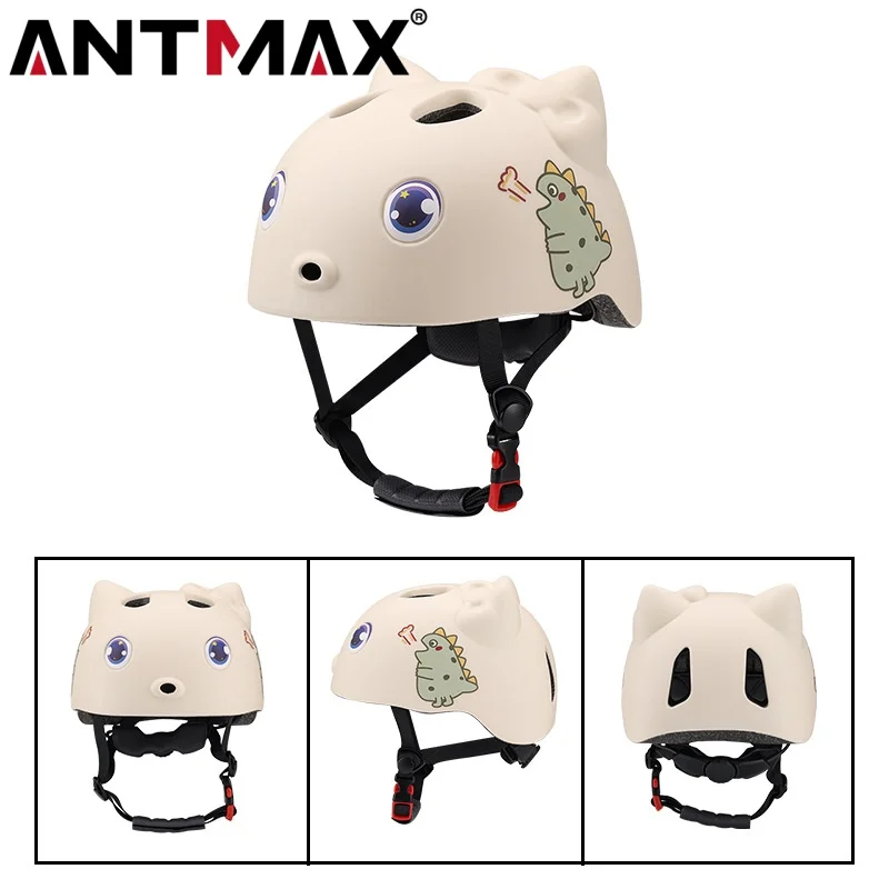 ANTMAX Detachable Kids Outdoor Sports Head Protective Helmets Lightweight Cartoon Toddler Bike Helmet for Skateboard Scooter