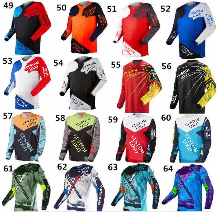 Custom 139 color long sleeve racing jersey shirts riding motocross motorcycle cycling racing jersey