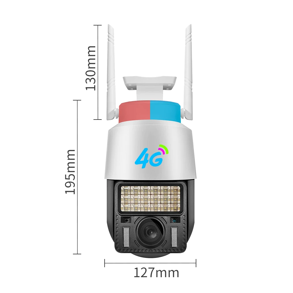 LED Colorful Images Night Vision V380 Alarm System Cctv Security Cameras Wifi Outdoor Ptz Trail Camera 4g