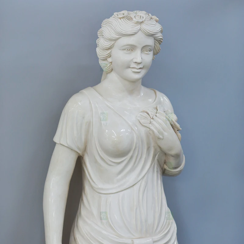 Custom European Large Outdoor Home Garden Decoration Natural Stone Carvings And Marble Figure Statue Sculptures