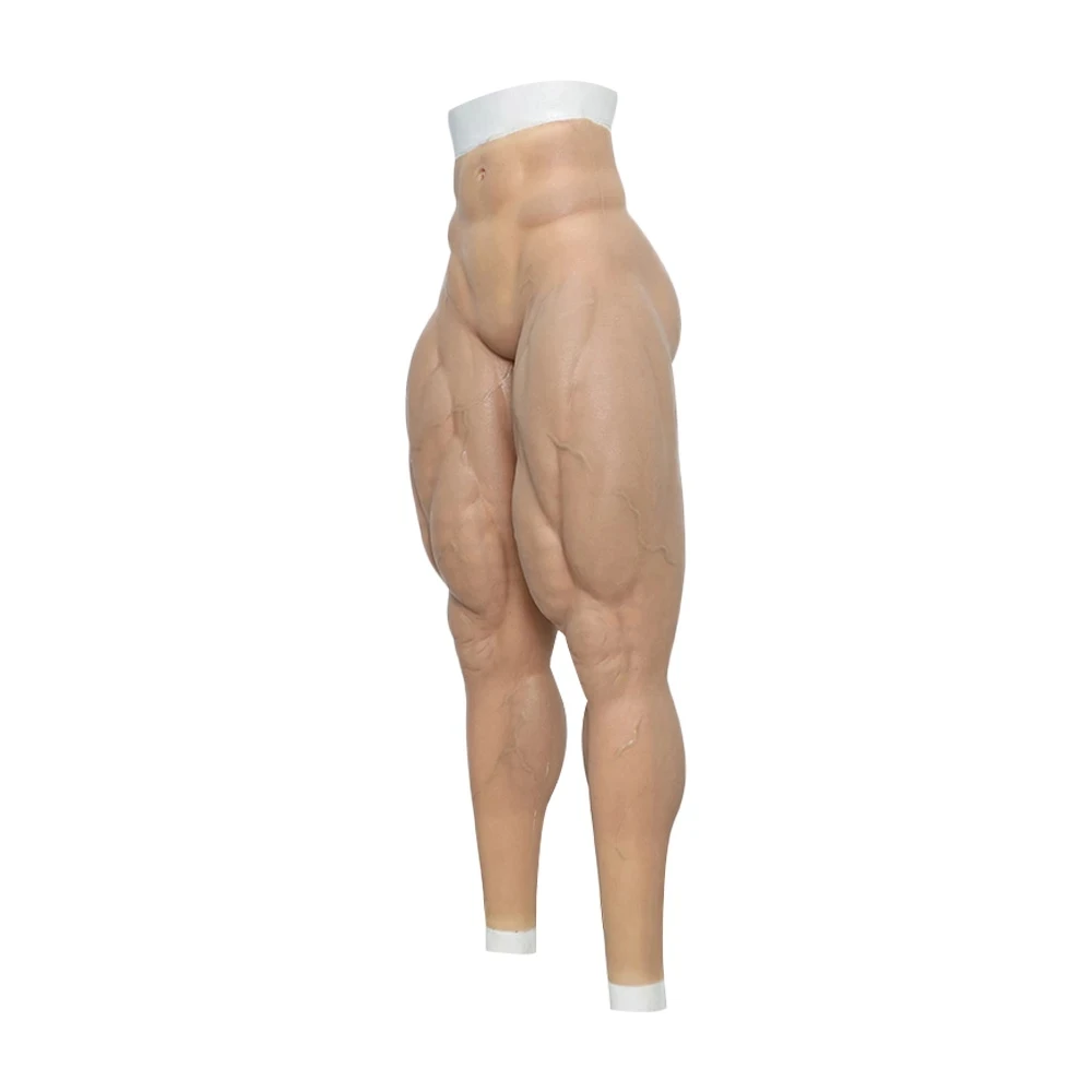 Silicone Fake Muscle Male Pant Realistic Artificial Simulation False Muscle Strong Leg Pants for Transvestite Cosplay