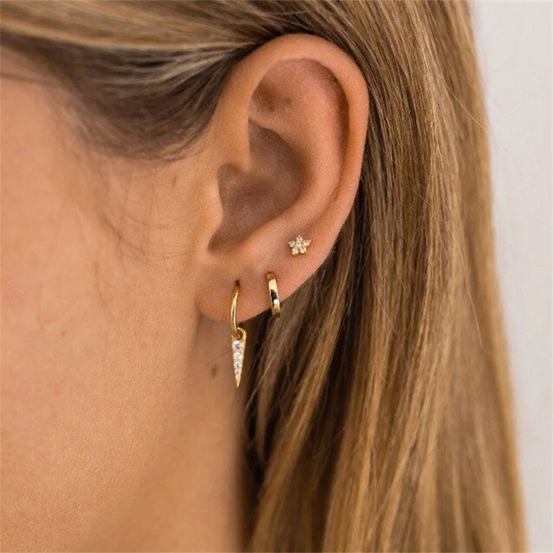 Real gold plated 925 sterling silver earrings