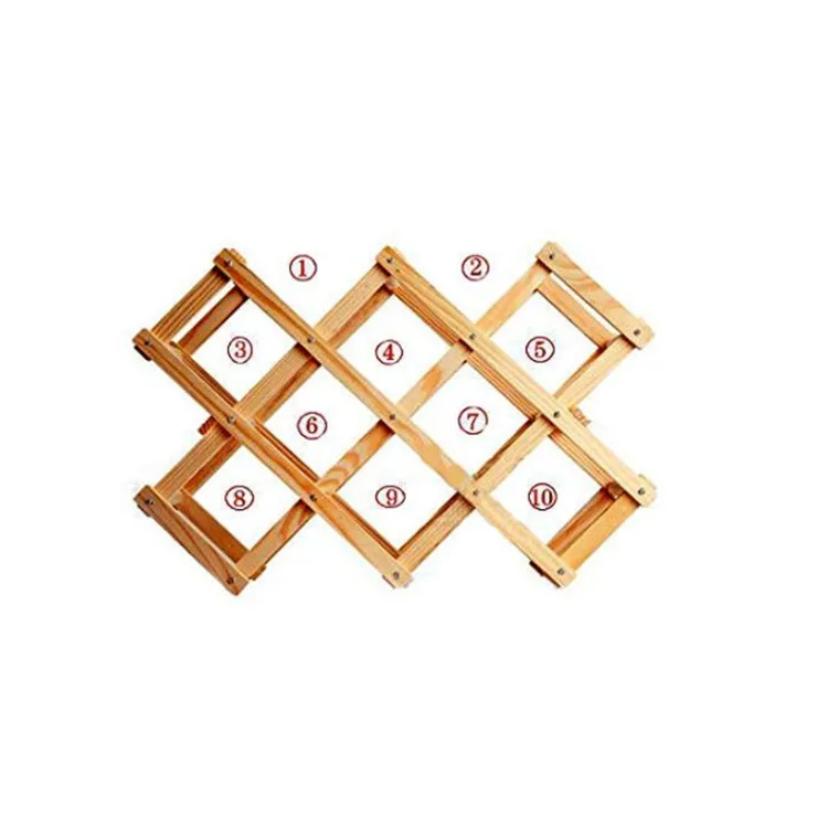 
Creative elegant large capacity lasting durability wood rack wall wine 