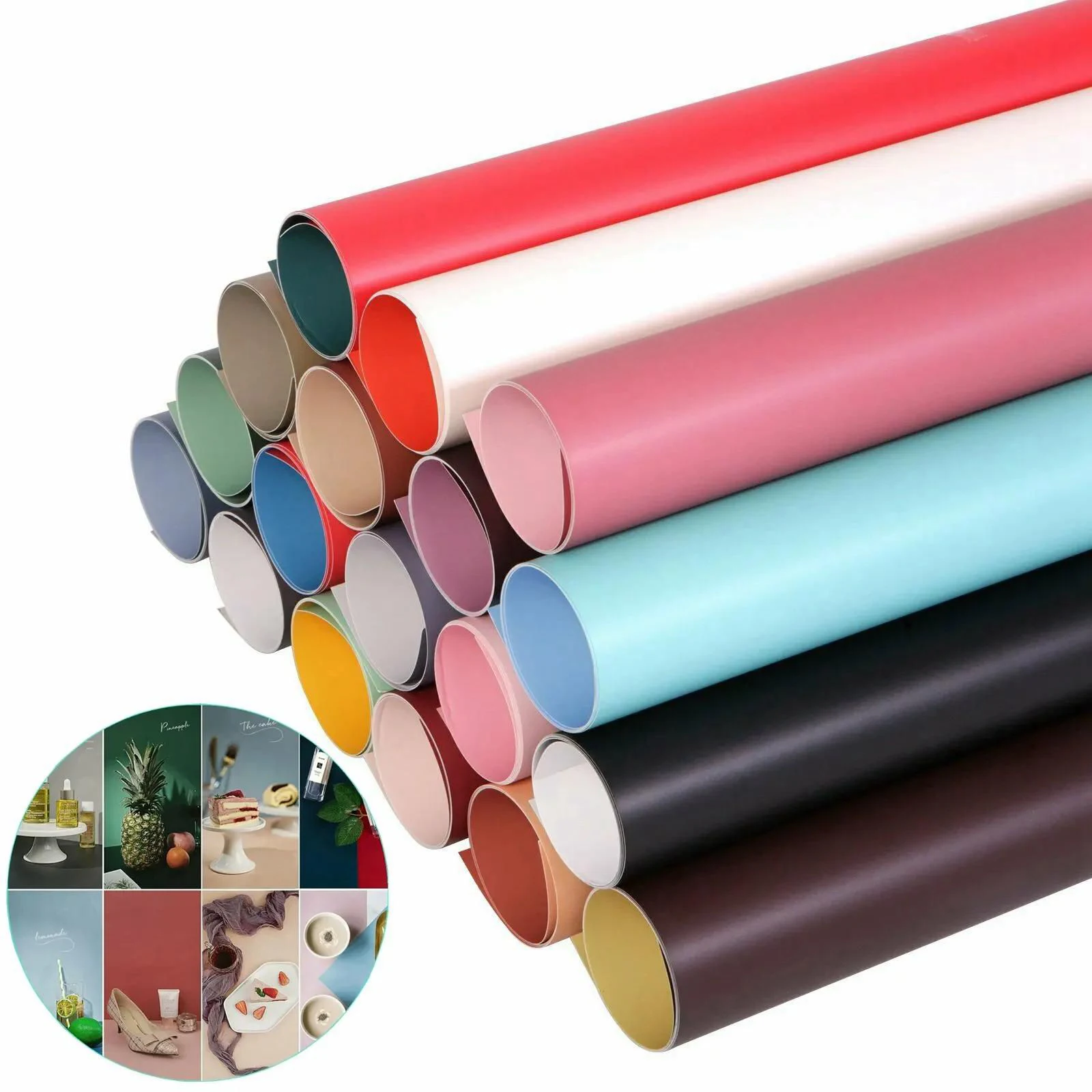 Фон для фотосъемки, бумажные фотофоны morandi 57*87 см, 2 стороны, однотонный, зеленый экран, фотостудия